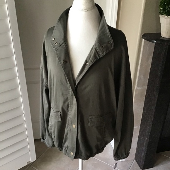 NEW Car Coat Jacket XL Fatigue Green Stretch Elastic Sleeves Supplies Union Bay - Picture 4 of 16